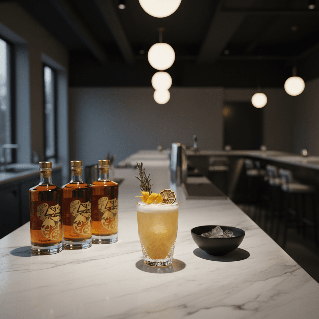 Two cocktails side by side — one with a lime wheel, one with a grapefruit slice, soft bar light